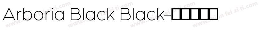 Arboria Black Black字体转换